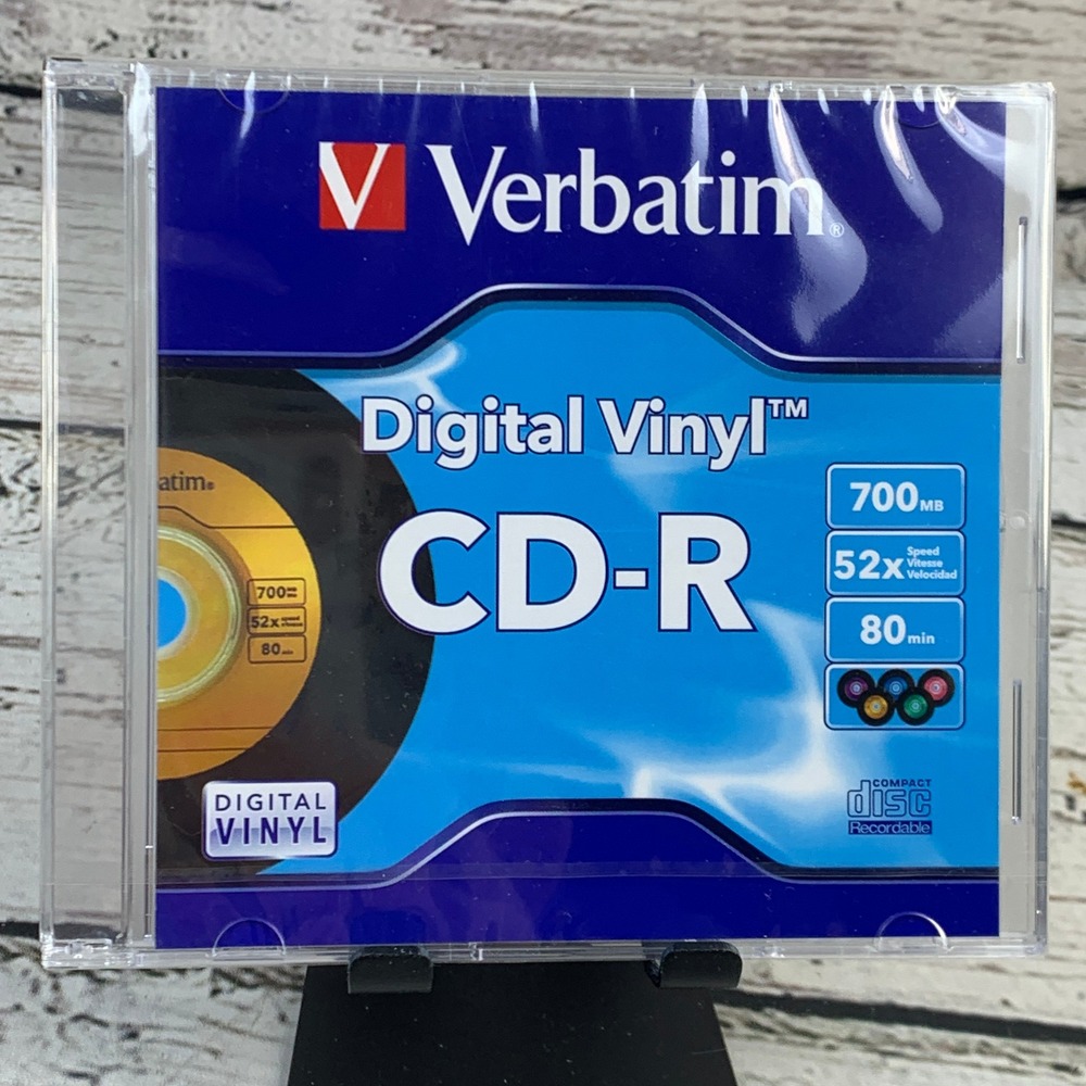 Verbatim Digital Vinyl CD-R 700MB 52x Speed Recordable‎ Audio Data Disc NEW